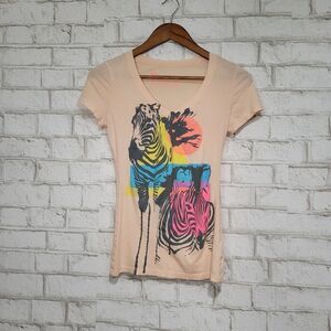 NOLLIE zebra colorful graphic tee